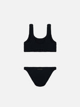 Black crinkle classic bralette bikini Baker