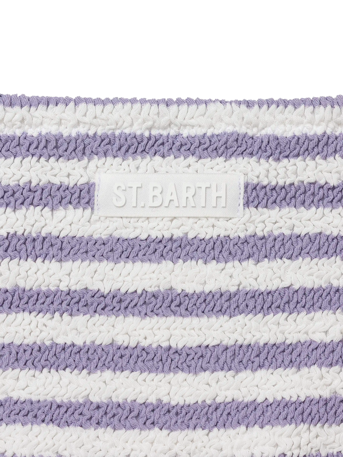 Lilac striped crinkle classic bralette bikini Baker