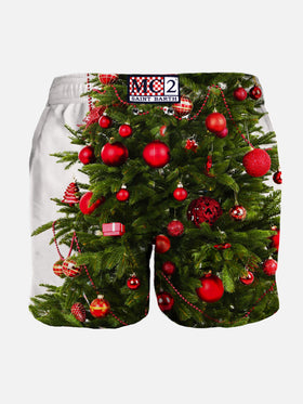 Christmas tree photographic print swimshorts - MC2 Saint Barth
