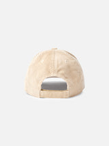 Beige corduroy ball cap Baseball with embroidered logo