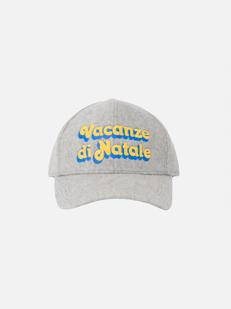 Wooly grey ball cap Baseball with Vacanze di Natale logo print | VACANZE DI NATALE SPECIAL EDITION