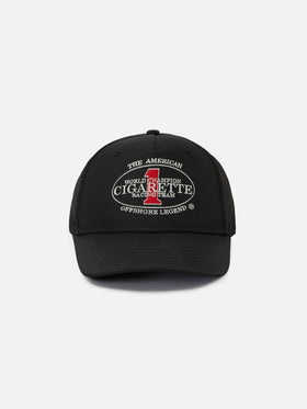 Schwarze Baseballkappe mit Schirm und Cigarette-Stickerei | CIGARETTE SPECIAL EDITION 