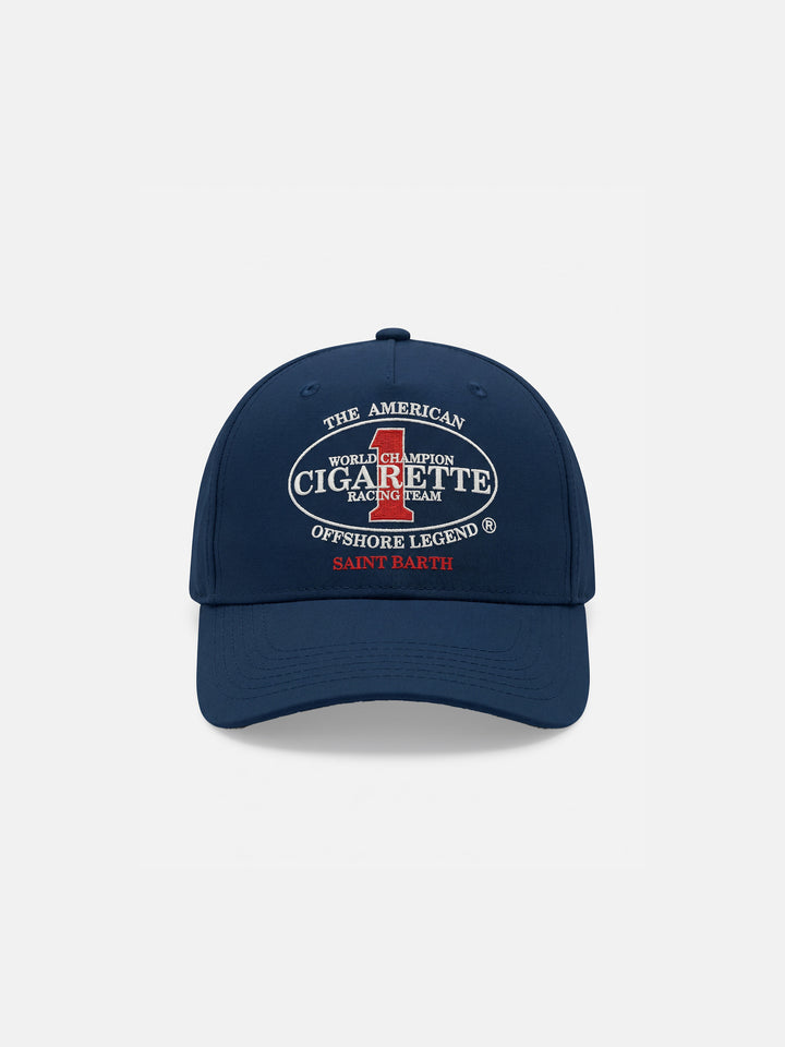 Baseball cap with visor in blue navy with Cigarette embroidery | Special Edition