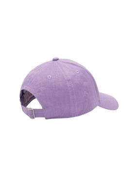 Lilafarbene Baseballkappe Baseball Jr aus Leinen mit Saint Barth-Stickerei