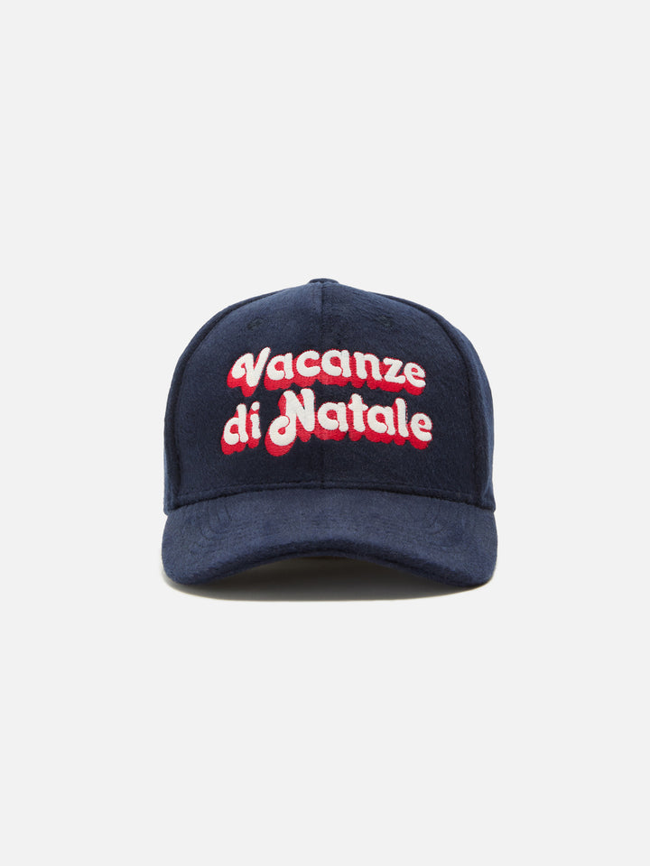 Baseball Cap Wool in wool blend with Christmas Vacation embroidery | VACANZE DI NATALE SPECIAL EDITION