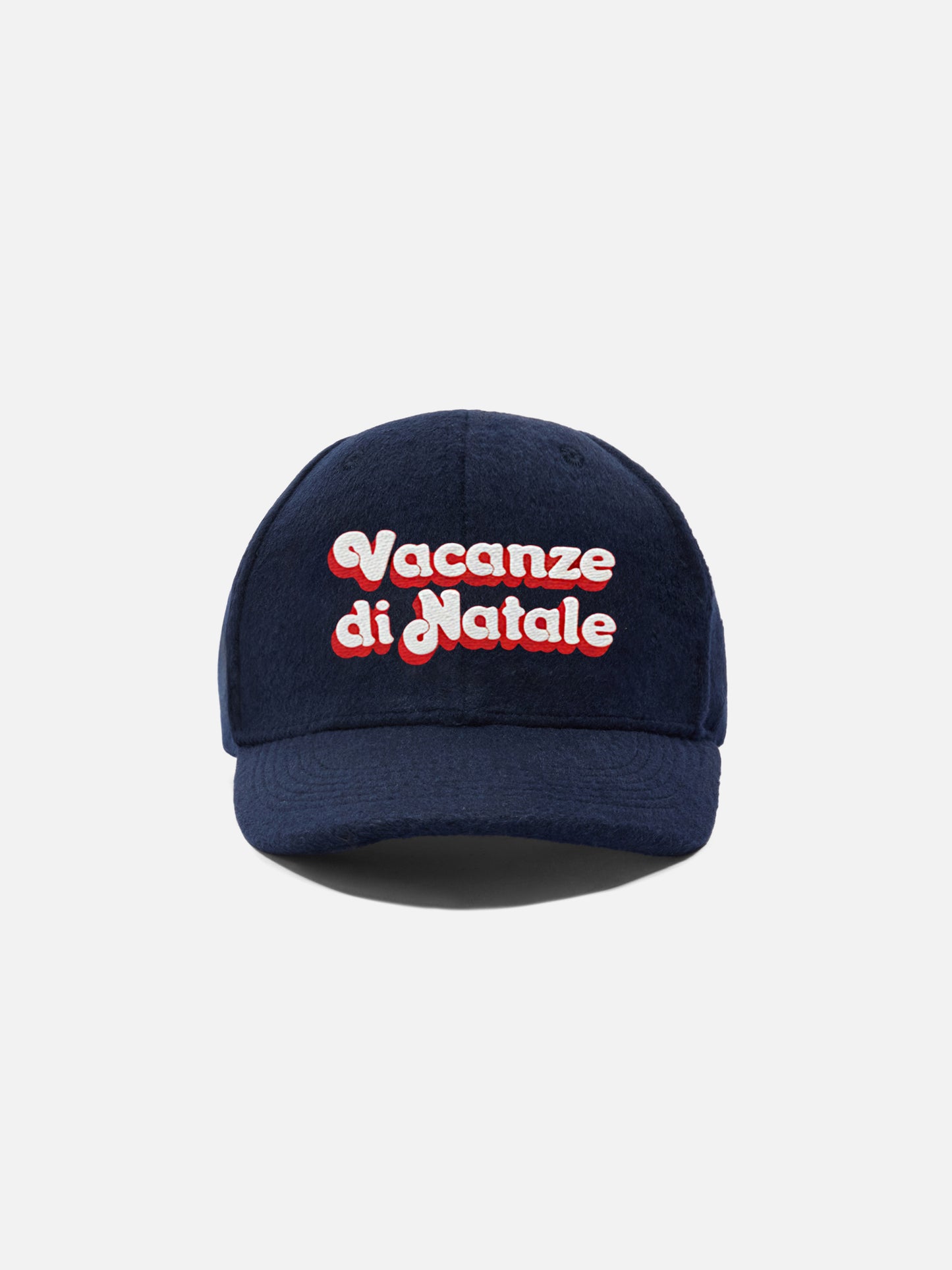 Cappello con visiera Baseball Wool in misto lana con ricamo Vacanze di Natale | VACANZE DI NATALE SPECIAL EDITION