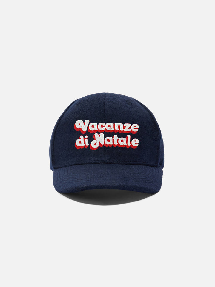Cappello con visiera Baseball Wool in misto lana con ricamo Vacanze di Natale | VACANZE DI NATALE SPECIAL EDITION