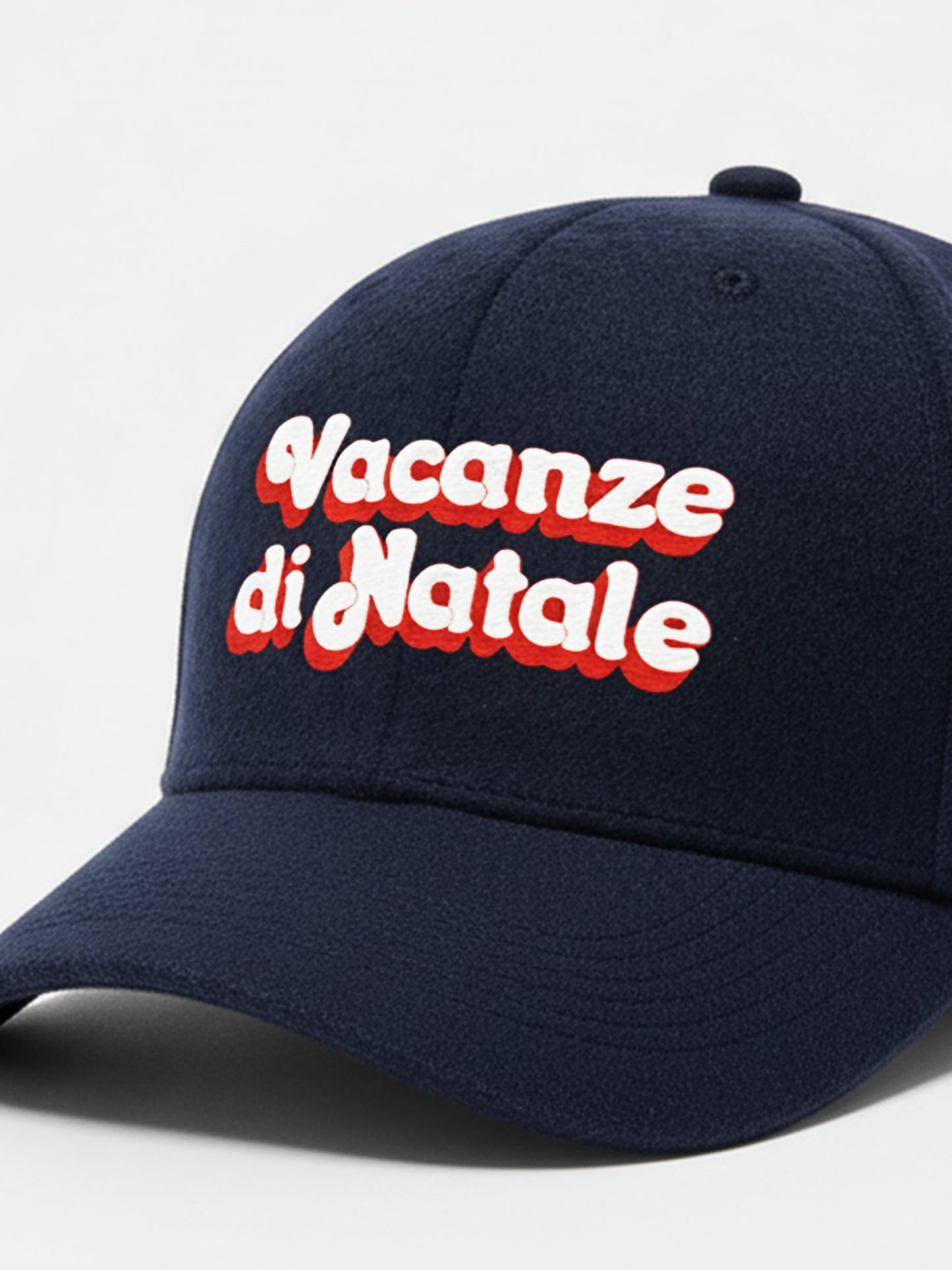 Cappello con visiera Baseball Wool in misto lana con ricamo Vacanze di Natale | VACANZE DI NATALE SPECIAL EDITION