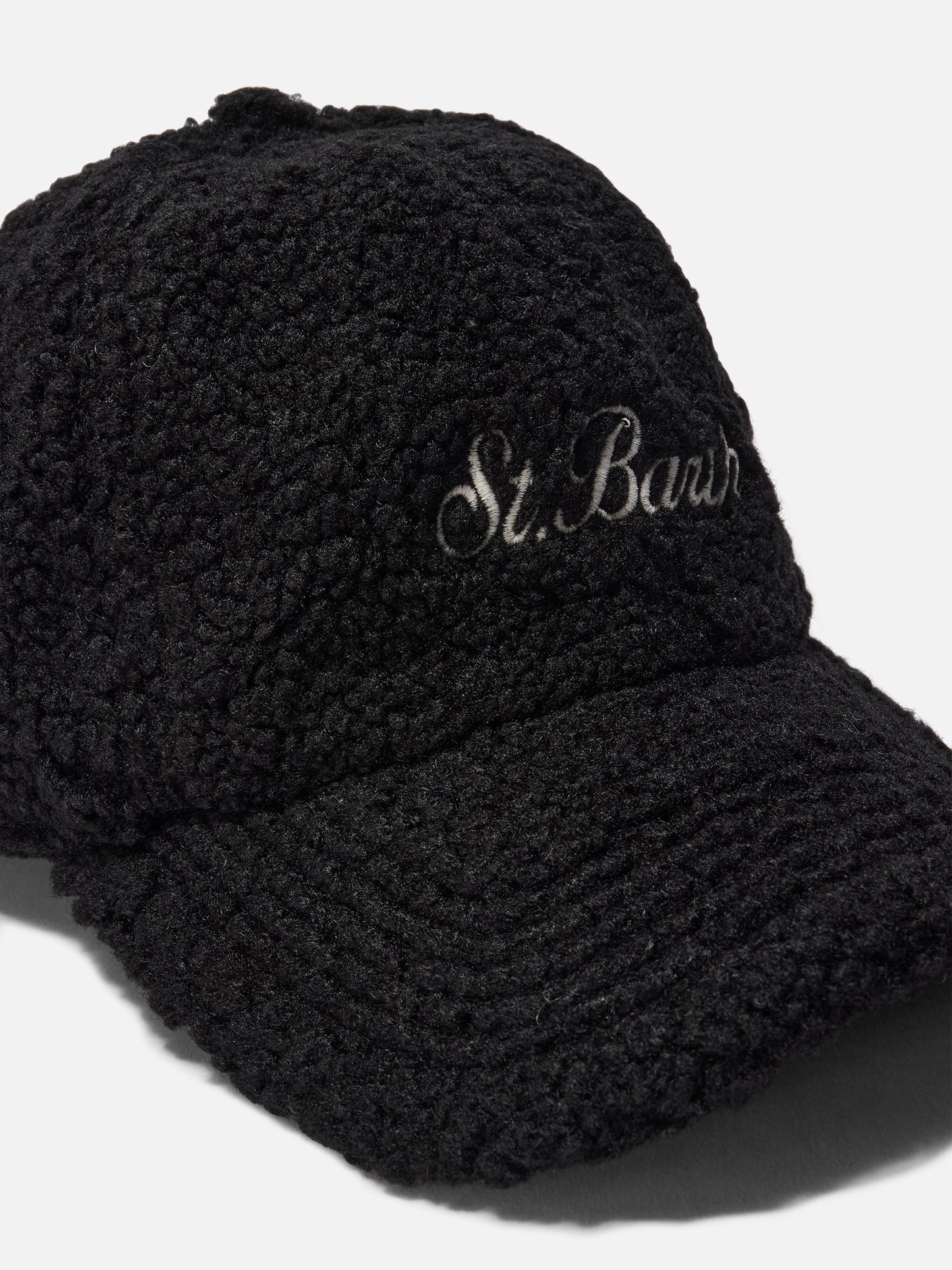 Baseball Cap in black sherpa