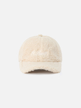 Casquette teddy beige Baseball avec broderie logo 