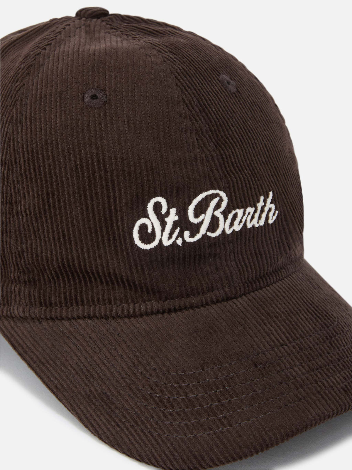 Gorra de pana marrón Baseball con bordado del logo 