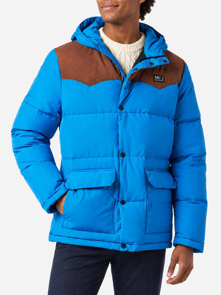 Baxter Daunenjacke mit Kapuze in Bluette 