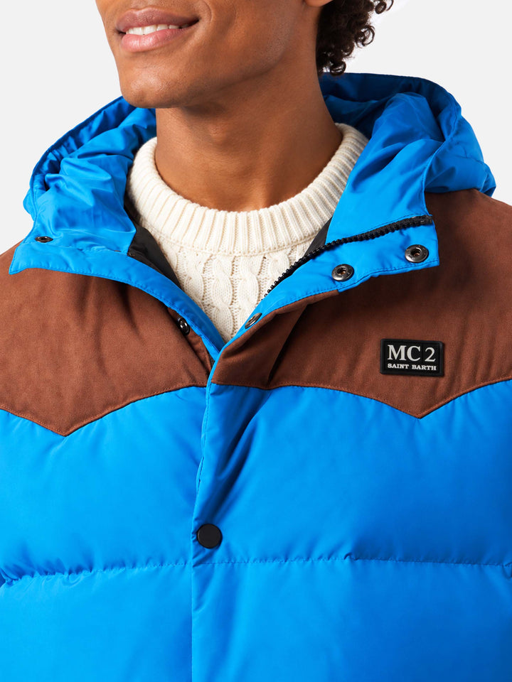 Baxter Daunenjacke mit Kapuze in Bluette 