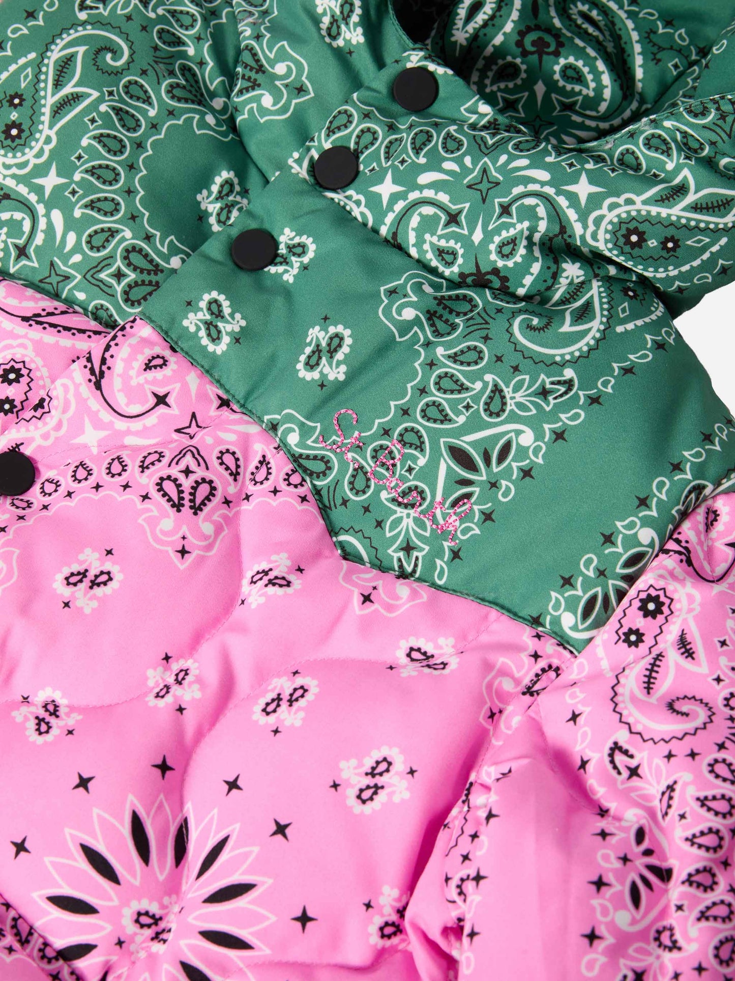 Piumino con cappuccio Baxter Jr con stampa bandana