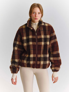 Jacke Bercy teddy mit Tartanmuster 