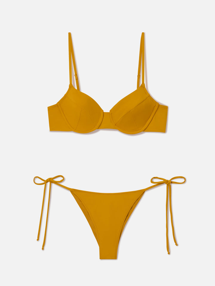 Bikini Bea Marielle bralette con ferretto ocra