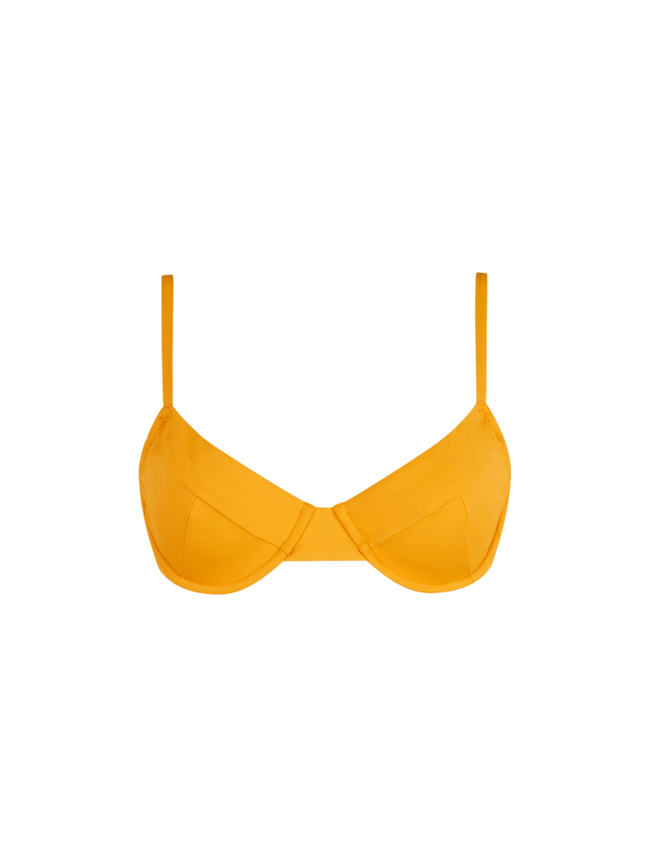 Ockerfarbenes Bügel-Bralette-Oberteil „Bea“
