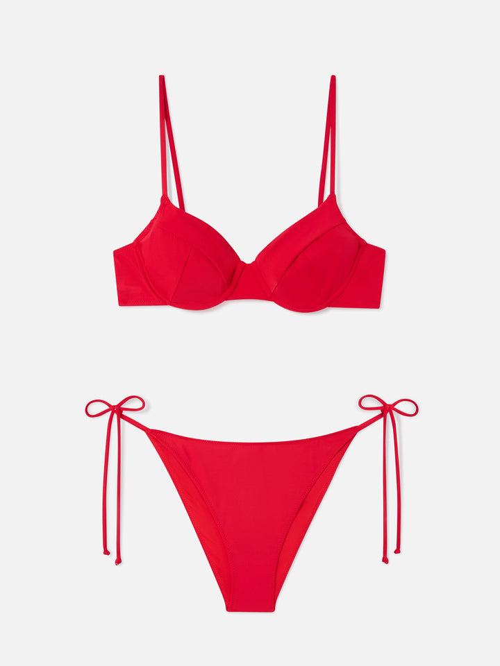Bikini Bea Virgo bralette con ferretto rosso