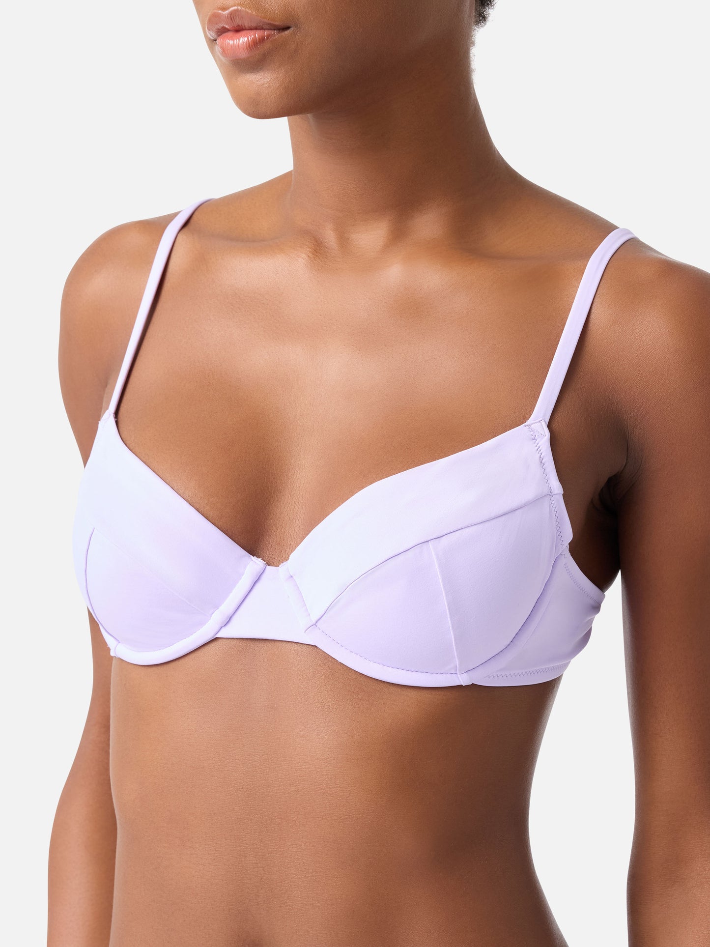 Bea Virgo Bügel-Bralette-Bikini in Flieder 