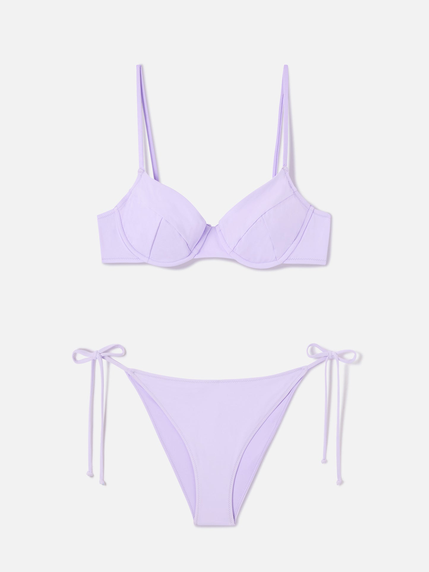 Bea Virgo Bügel-Bralette-Bikini in Flieder 