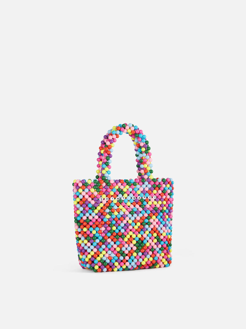 Borsa piccola con perline multicolor