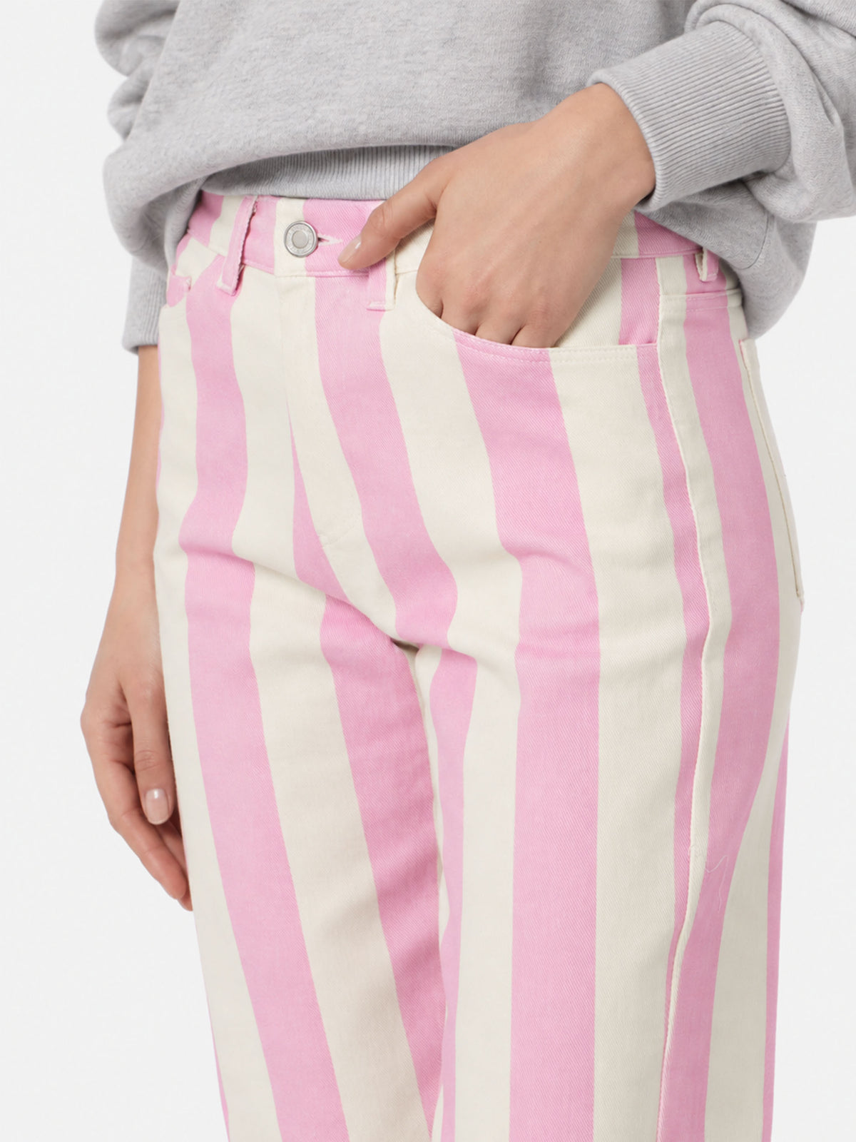 Belleville Jeans aus Denim mit rosa Streifen 