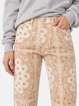 Belleville off-white bandana print denim pants
