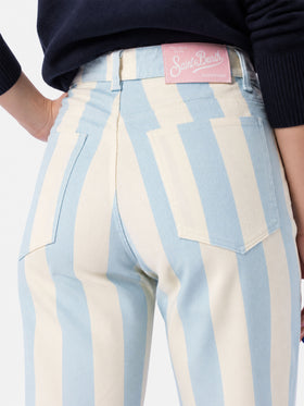 Pantalones vaqueros de rayas azul claro Belleville 