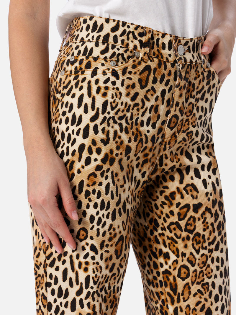 Woman animalier print denim Belleville