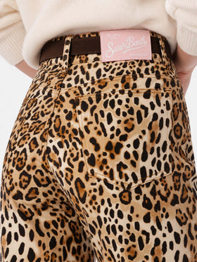 Pantalones vaqueros Belleville con estampado animal 