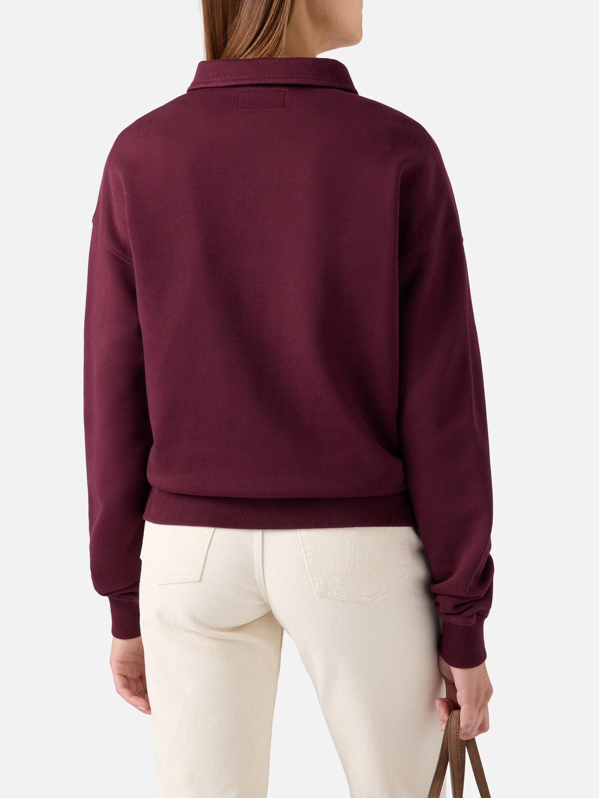 Polo en coton Bordeaux Berenice avec imprimé flock Saint Barth 