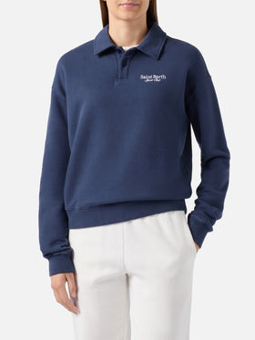 Berenice sweatshirt blue with Saint Barth Sport Club embroidery