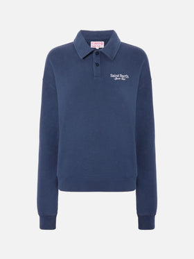 Berenice sweatshirt blue with Saint Barth Sport Club embroidery