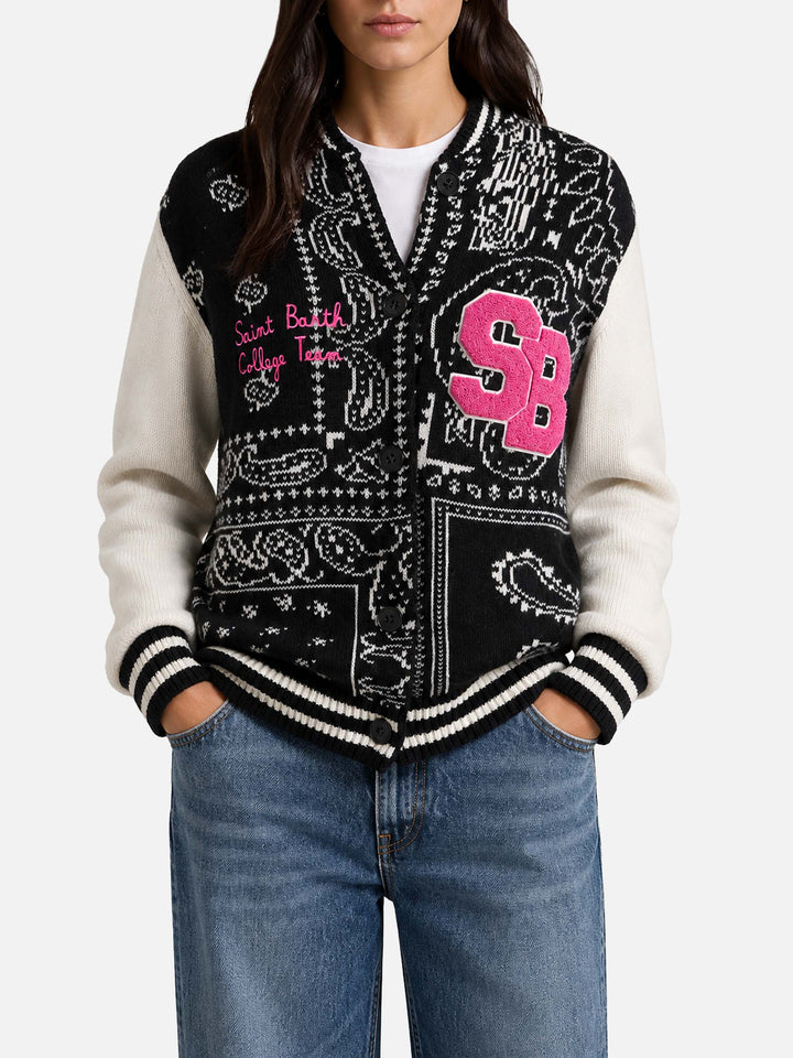 Veste college Benjamin avec imprimé bandana 