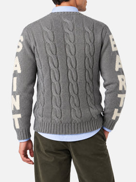 Jersey de punto trenzado pesado Bergen grey melange 