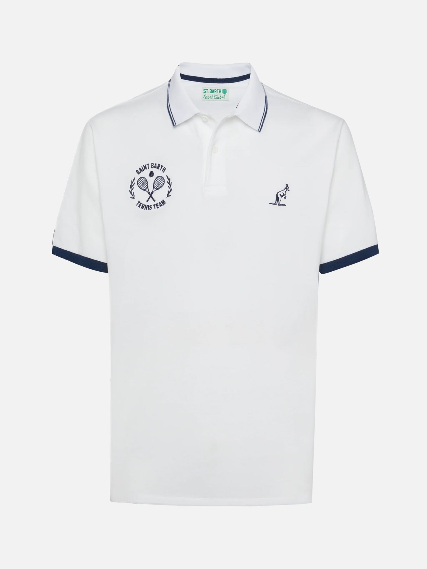 Man white cotton piquet polo shirt Beverly Hills | AUSTRALIAN BRAND SPECIAL EDITION