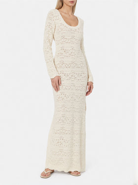 Robe midi en maille Cream Belly 