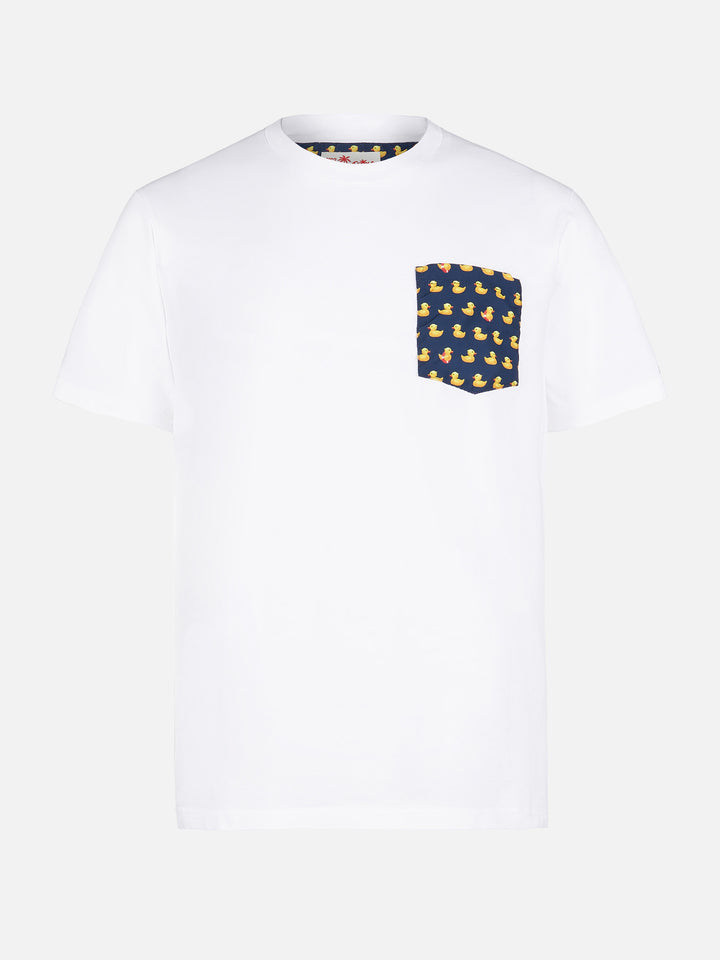 T-shirt Blanche con taschino stampa Ducky