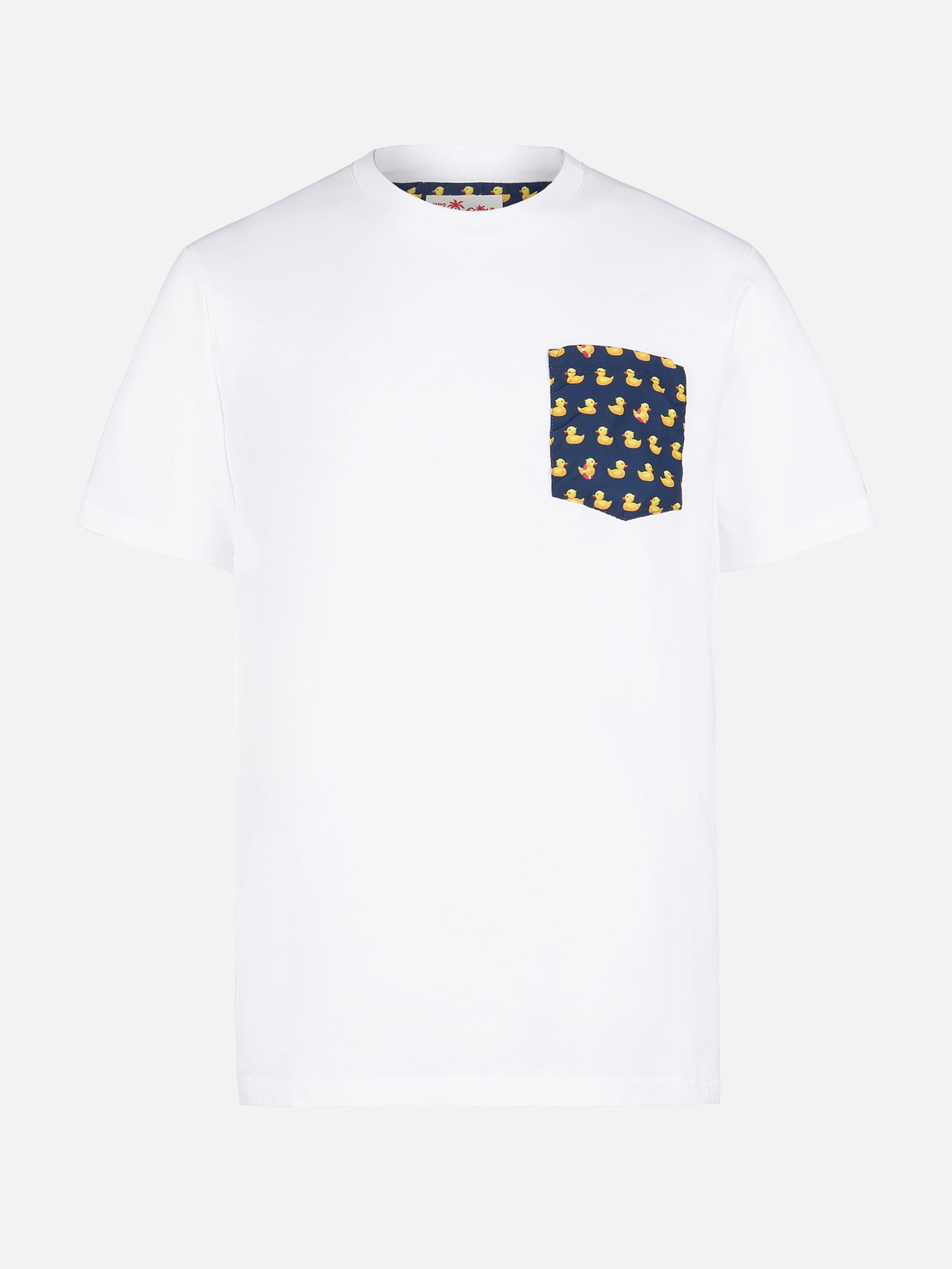 T-shirt Blanche con taschino stampa ducky