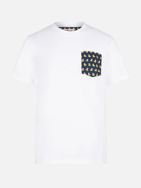 T-shirt Blanche con taschino stampa ducky