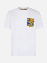 T-shirt uomo in cotone Blanche con taschino stampato Simpsons | EDIZIONE SPECIALE I SIMPSON