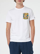 Herren-Baumwoll-T-Shirt Blanche mit aufgedruckter Simpsons-Tasche | DIE SIMPSONS-SONDERAUSGABE