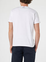 T-shirt da uomo in cotone Blanche con taschino stampato Britto | EDIZIONE SPECIALE BRITTO
