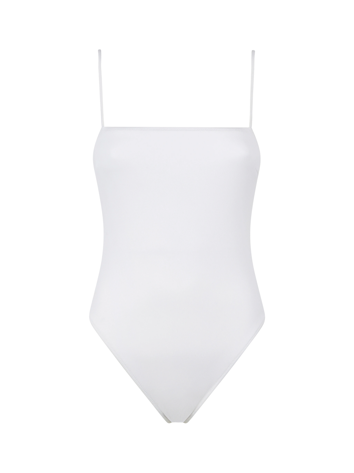 Weißer, gerippter Damen-Badeanzug