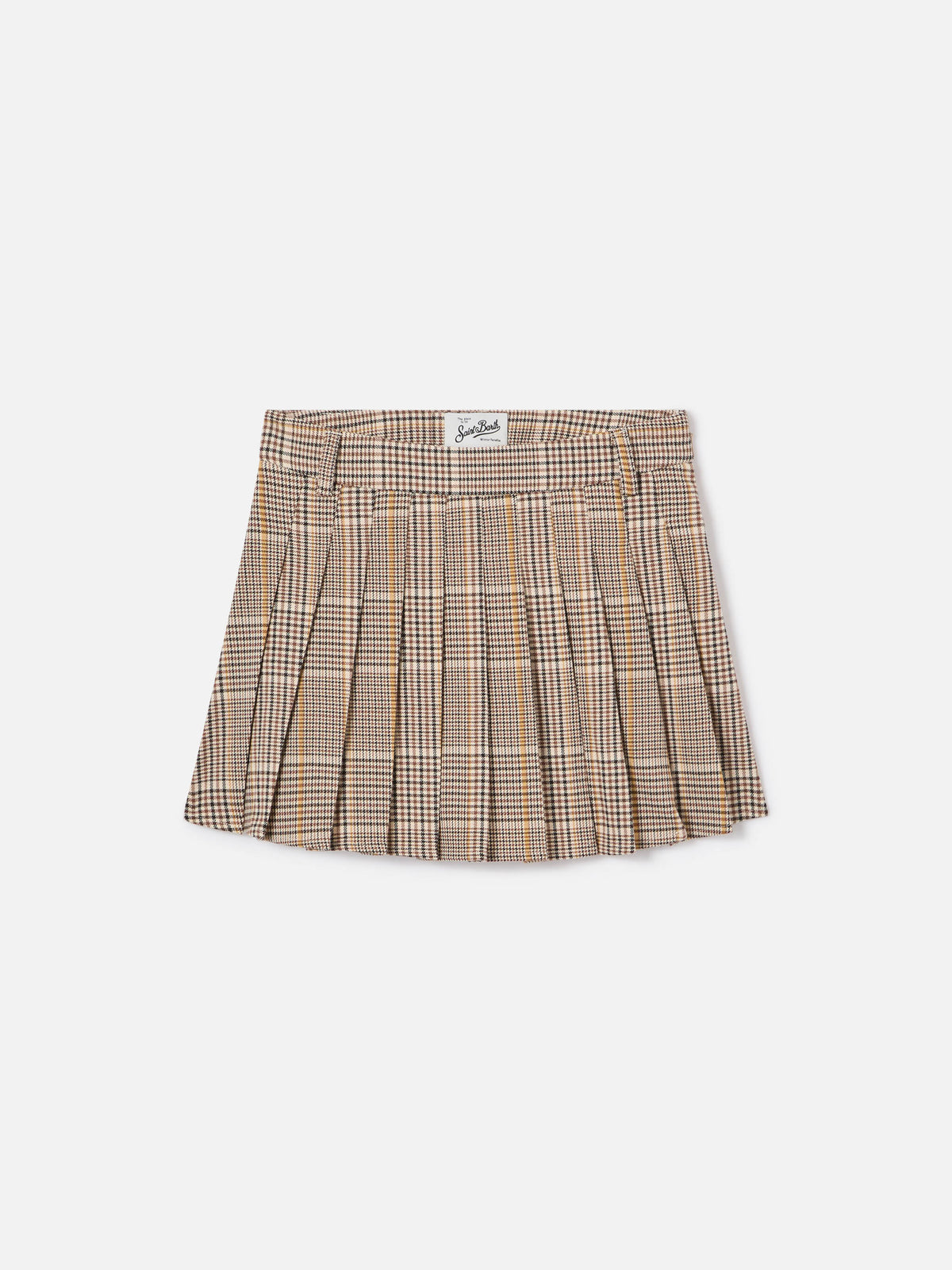 Falda de franela Blay Beige con estampado tartán 