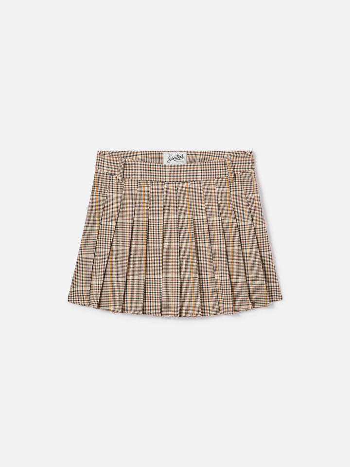 Beiger Blay-Flanellrock mit Tartanmuster 