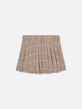 Falda de franela Blay Beige con estampado tartán 