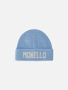 Gorro beanie Benjie Light blue con lettering Monello 