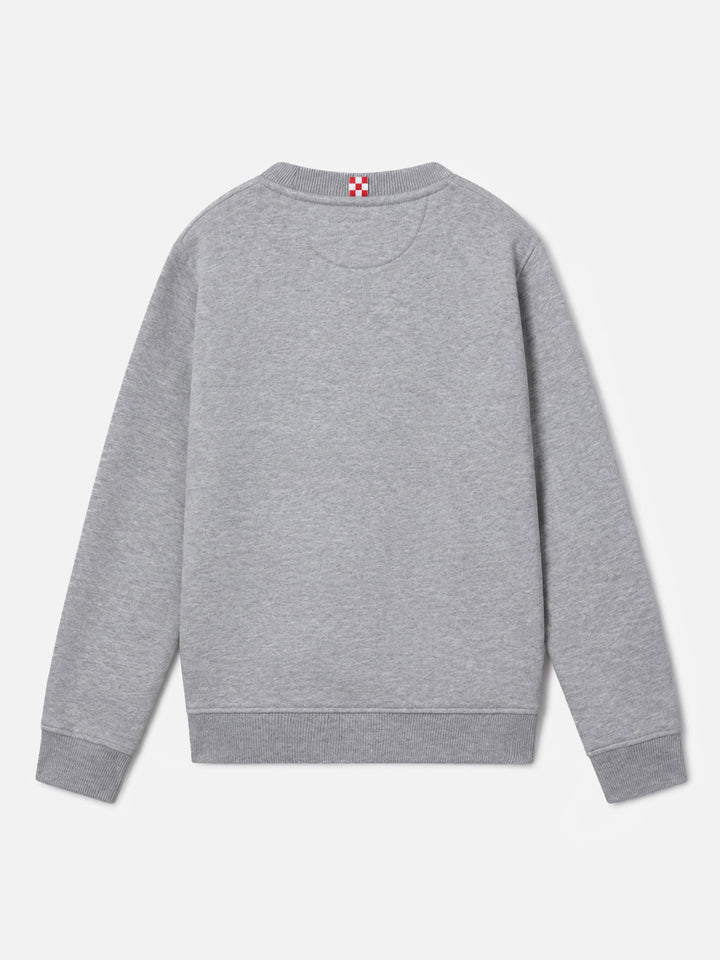 Felpa Bobby grigio chiaro melange con logo St. Barth Sport Club
