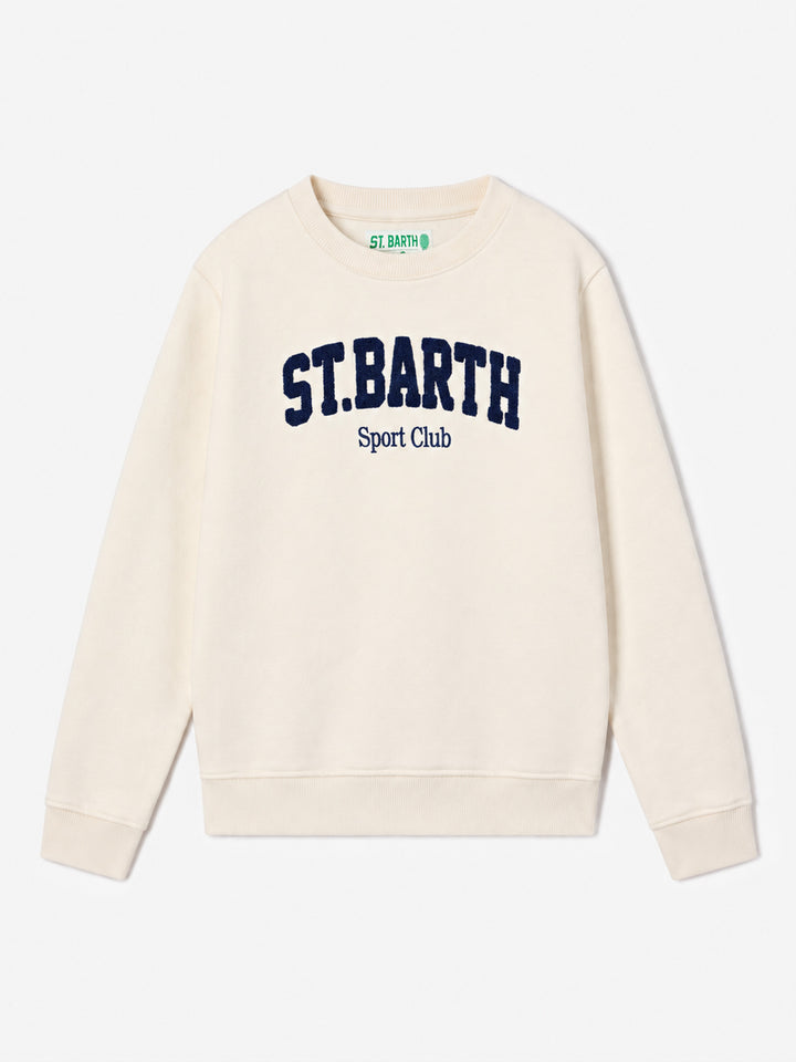 Sweatshirt Bobby in Creme mit Sport Club-Stickerei 